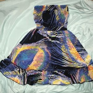 Multicolor Strapless Sundress